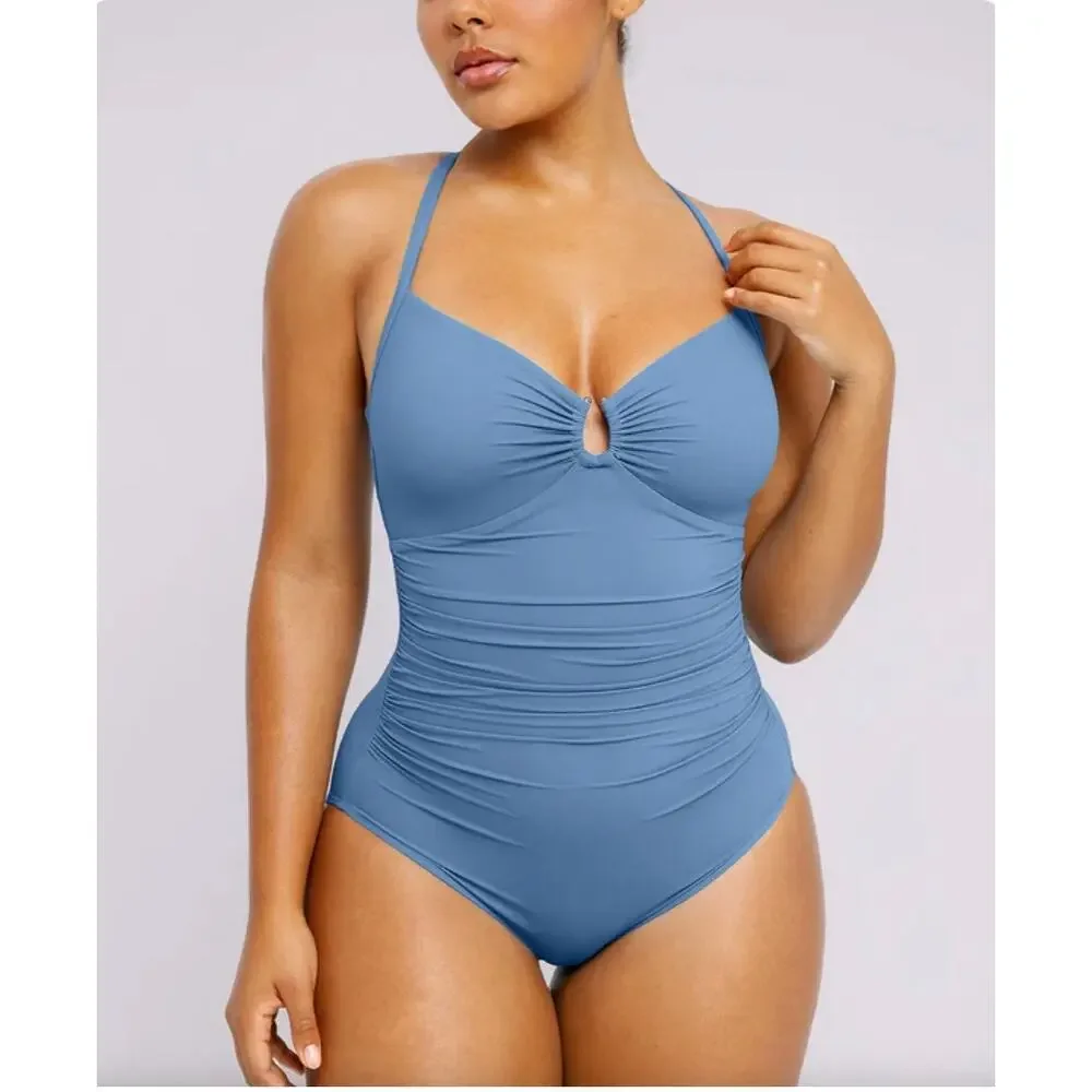NWT ShapeLLX Smart Sculpt™ U-Ring Cut Out Shaping Swimsuit Sz XXL